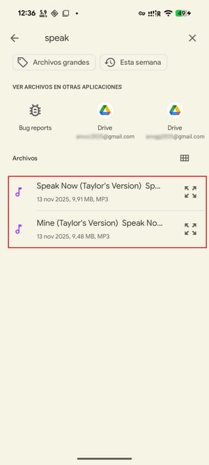navegar por archivos de audio