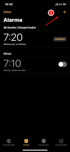 Crear una nueva alarma