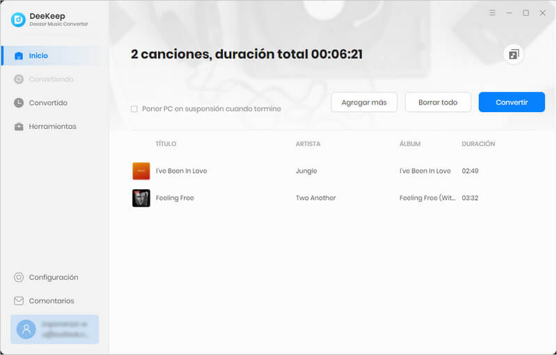 Convertir Deezer Music