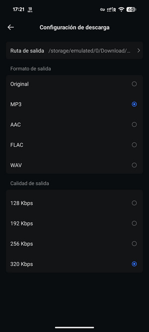 settings