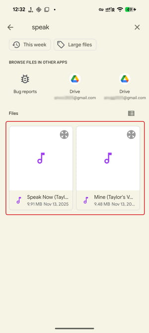 browse audio files
