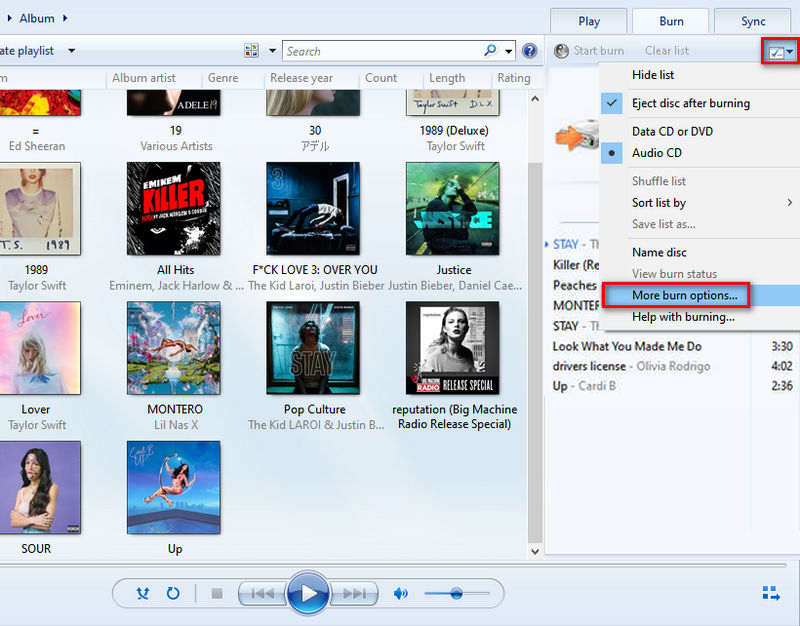 burn deezer music to cd via windows media player