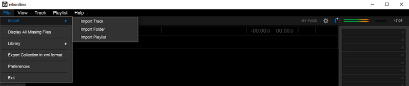 Click File to Import on Rekordbox