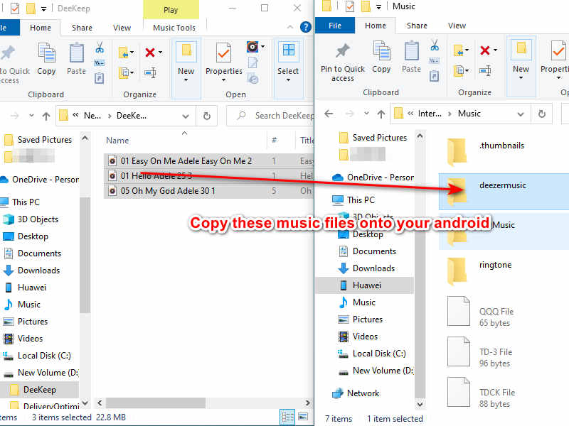 Copy Downloaded Deezer Music to Android