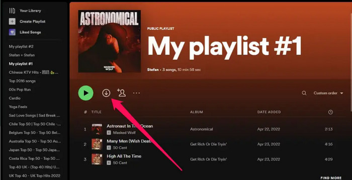 download spotify music via app