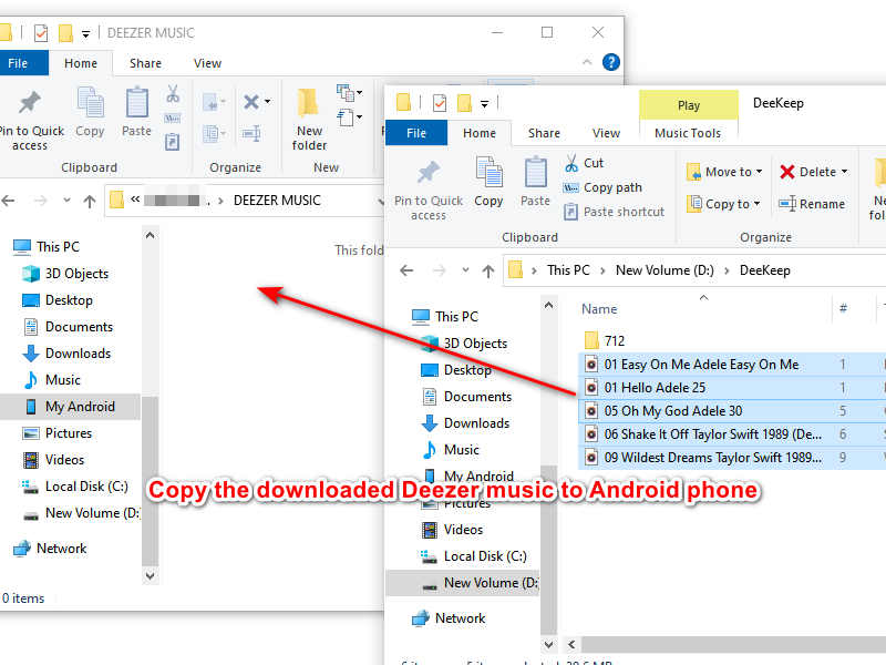 Copy the Downloaded Deezer Music to Mobile Phone
