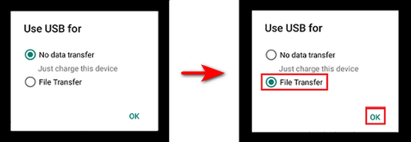 Click File Transfer on Sony Walkman