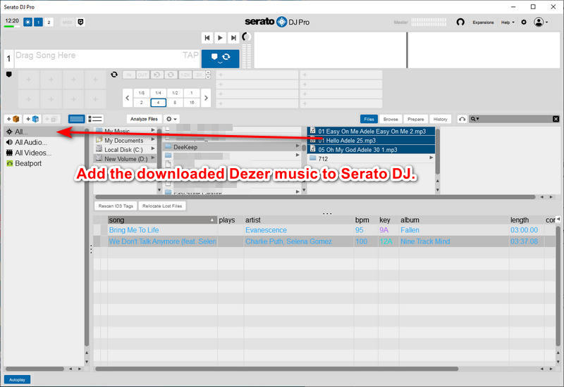 import deezer music to serato