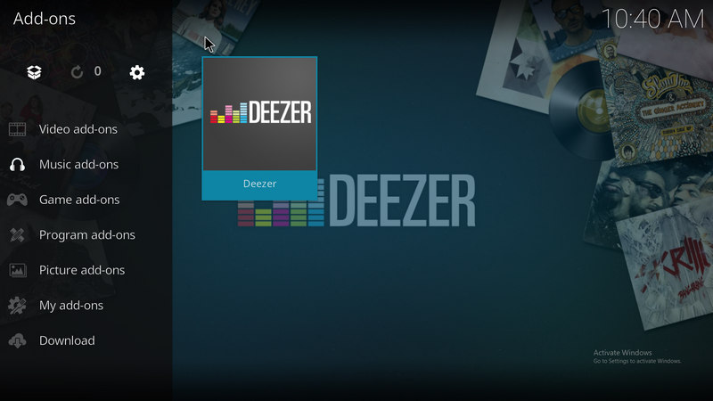 install deezer add-on