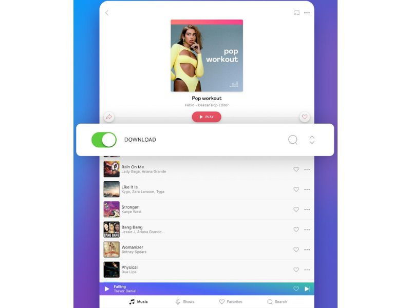 tap Download on Deezer