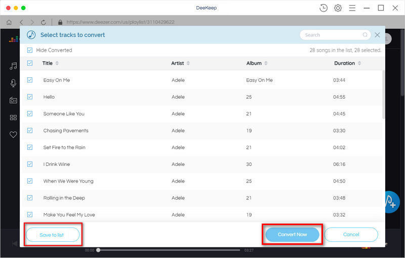 add deezer music