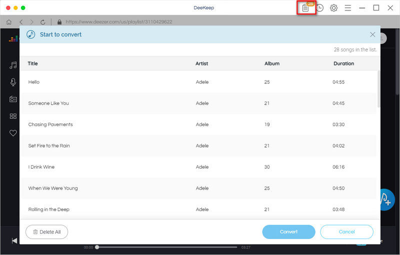 convert multiple deezer music playlists