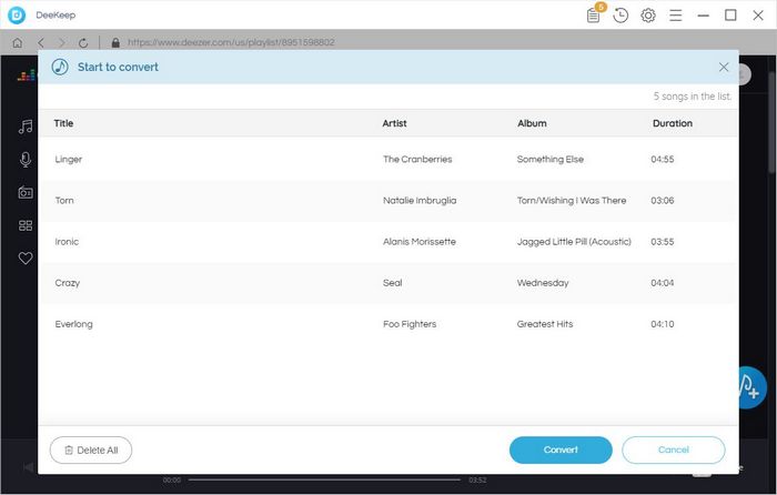 Add Deezer Music to convert