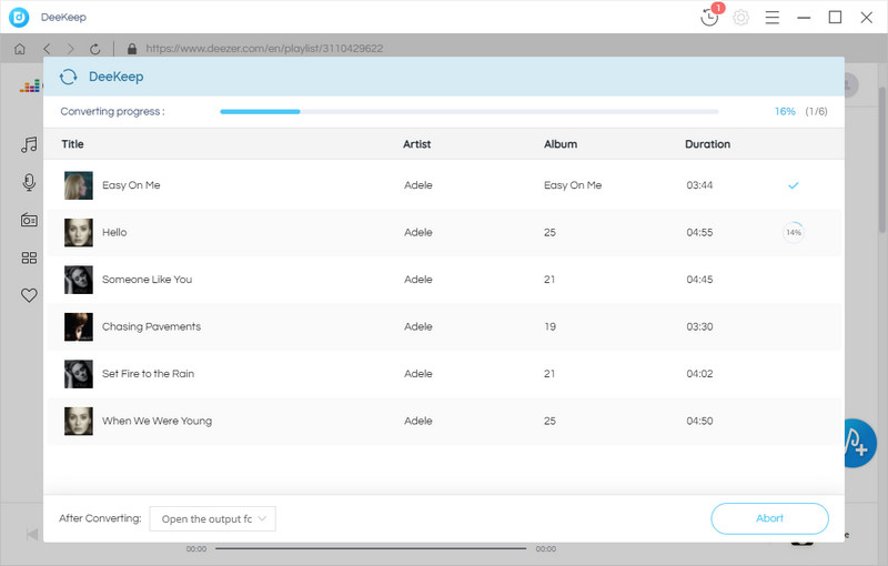 start to download Deezer music