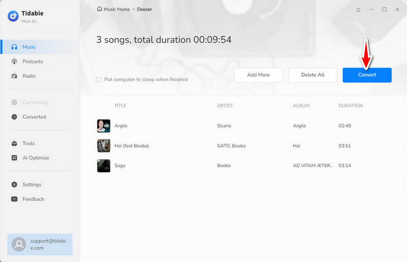 convert Deezer songs