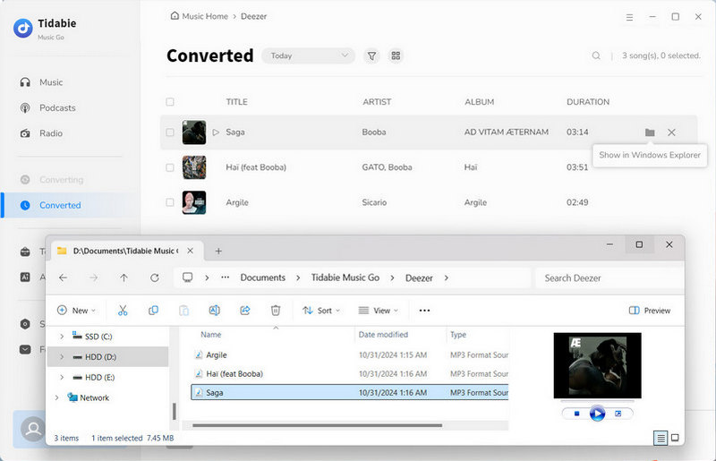 recording Deezer songs