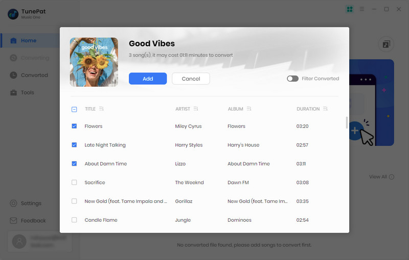 add songs